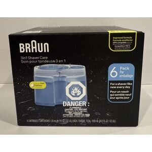 6 Pack Braun Clean Renew Cartridge Refill Series 3 5 7 Genuine Shaver Cleaner